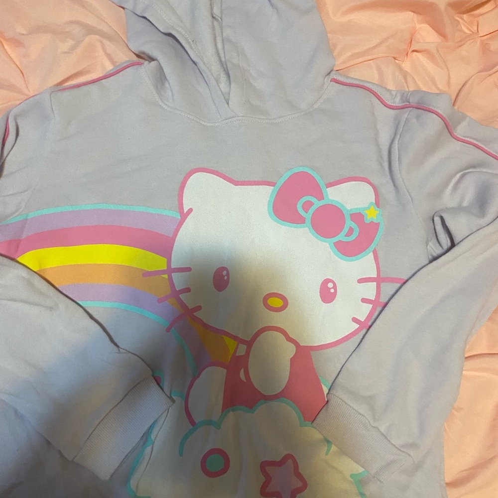 Hello Kitty Rainbow Hoodie - Pink, Yellow, Blue